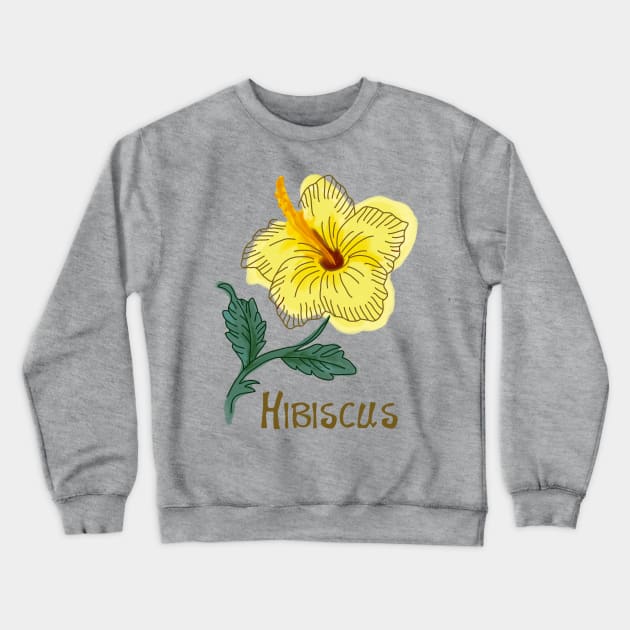 Hibiscus Crewneck Sweatshirt by Slightly Unhinged